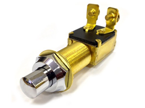 2-5//8/" L 1 New Momentary Push-button Switch sierra Mp39300 Chrome plated brass