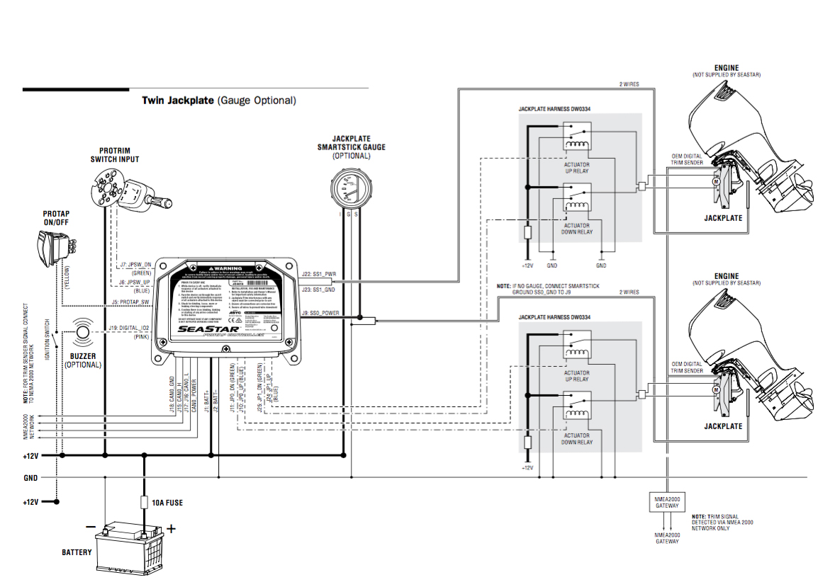 SeaStar Solutions | With Battery Wiring Diagram Verado Kicker | | SeaStar Solutions